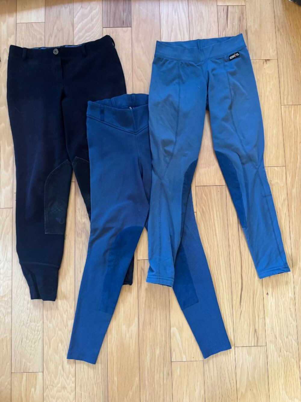 3-Pair Equestrian Riding Leggings Bundle – Size Small